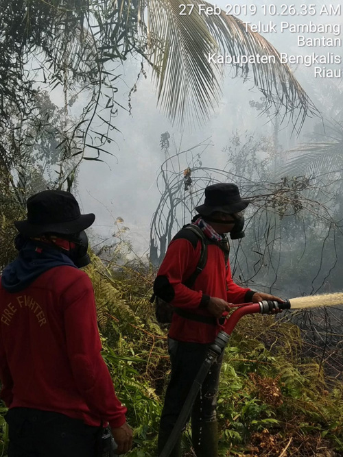 Dampak Karhutla, Malam Hari Kabut Asap Selimuti Pulau Bengkalis